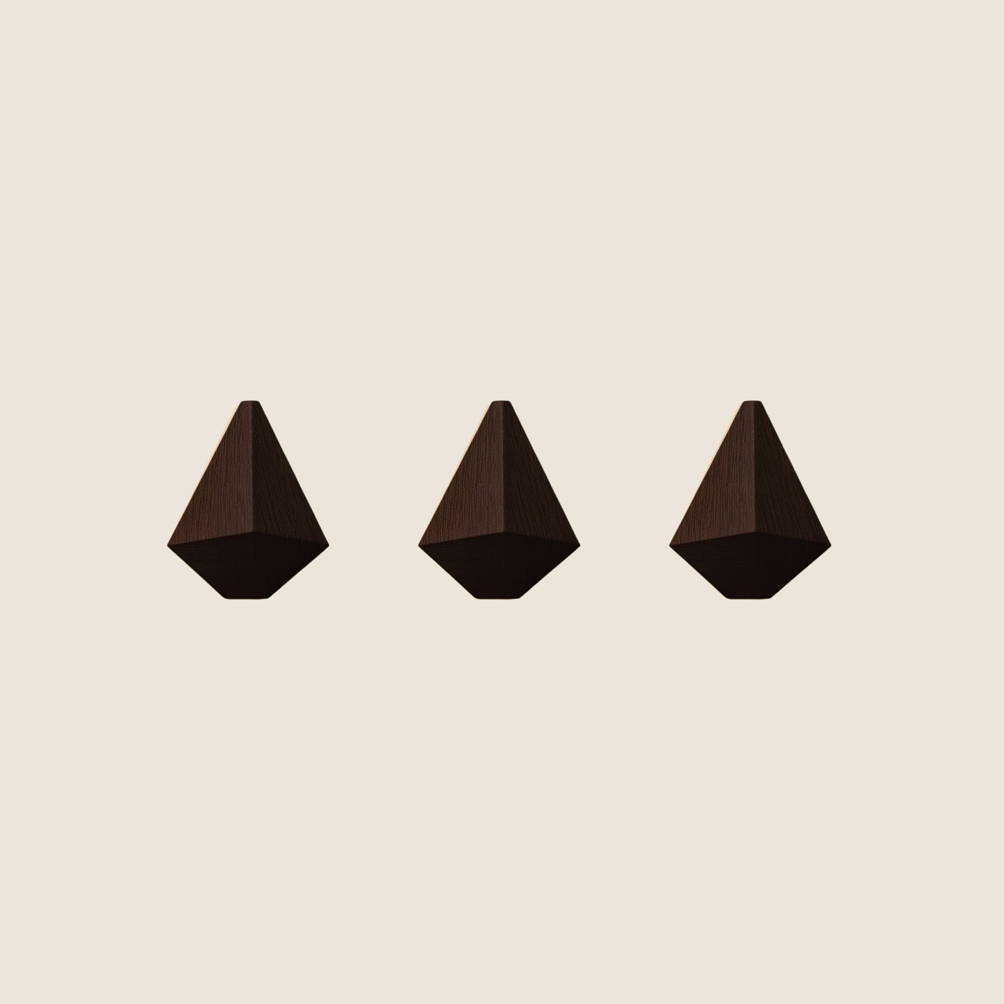Geometric Wooden Wall Hooks Set